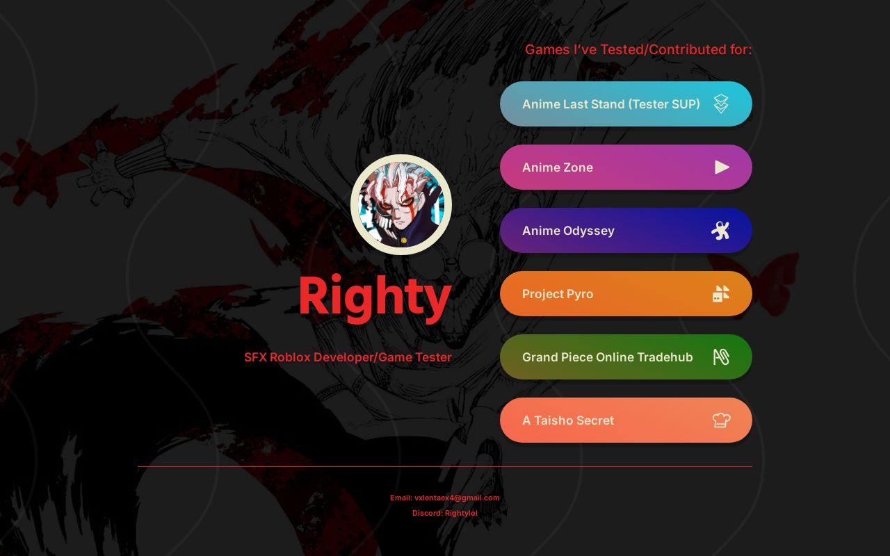 Carrd profile picture for @righty